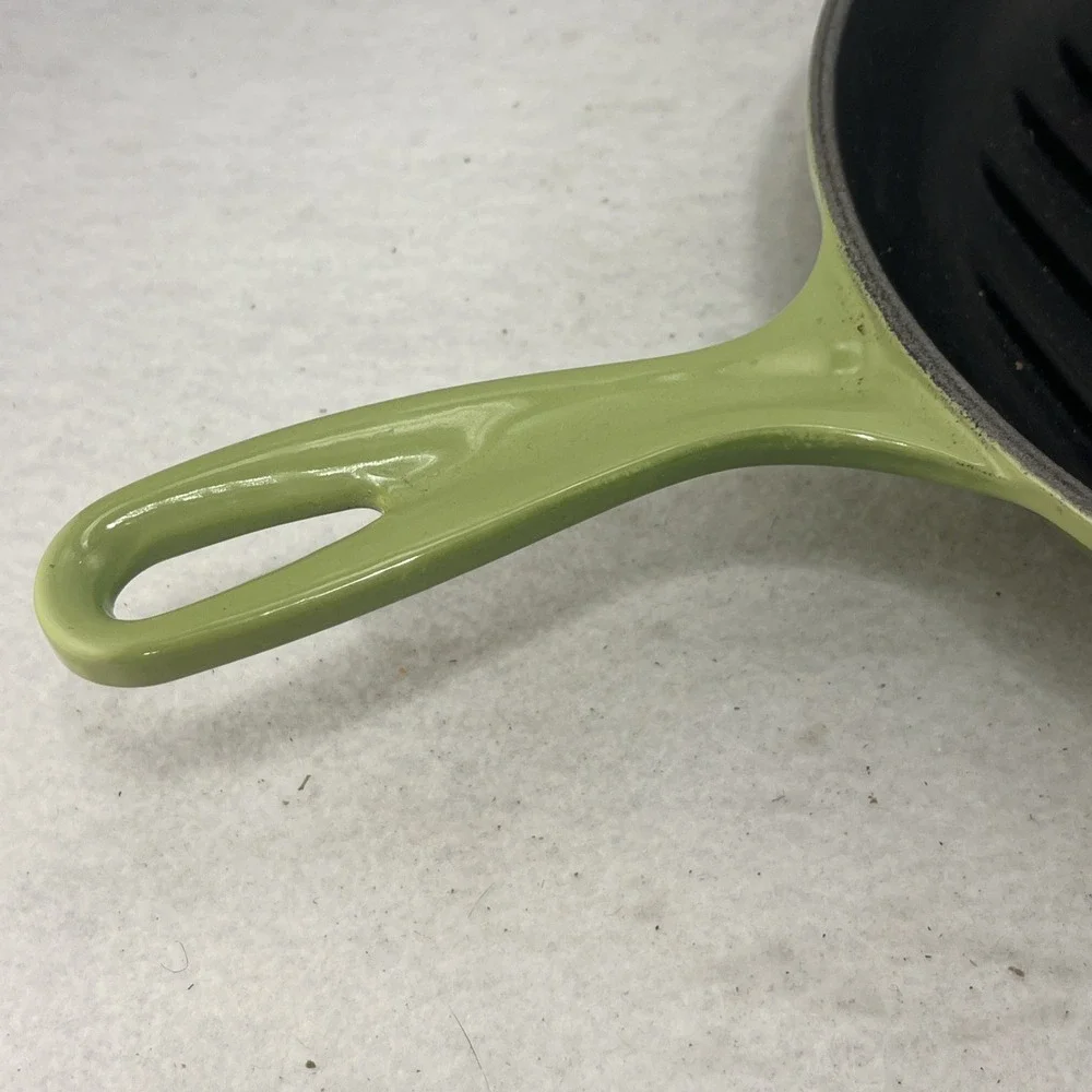 Le Creuset Signature Enameled Cast Iron Grill Pan Kiwi Green 26 France 10
